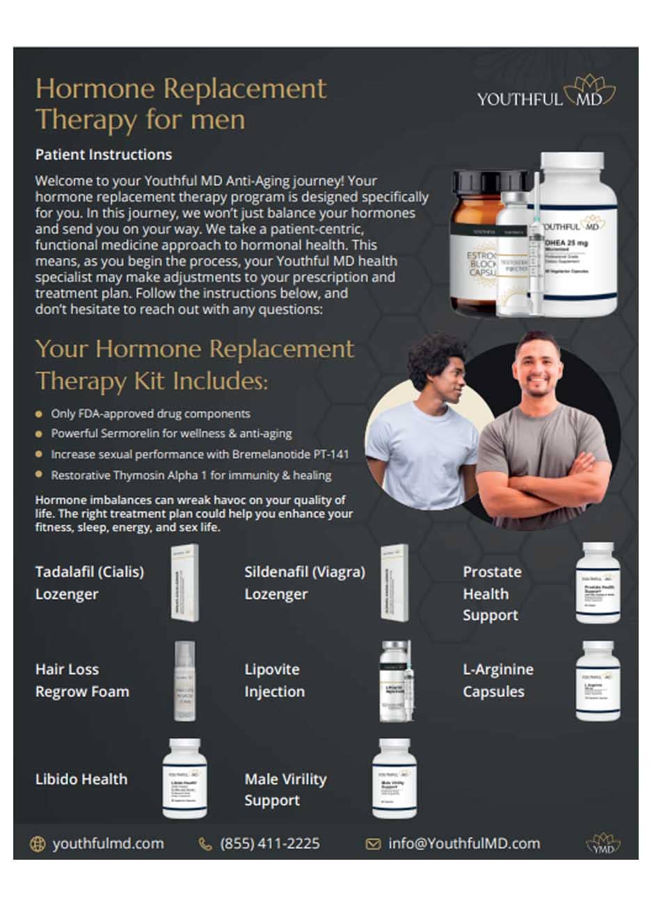 YMD Men's hormones patient instructions